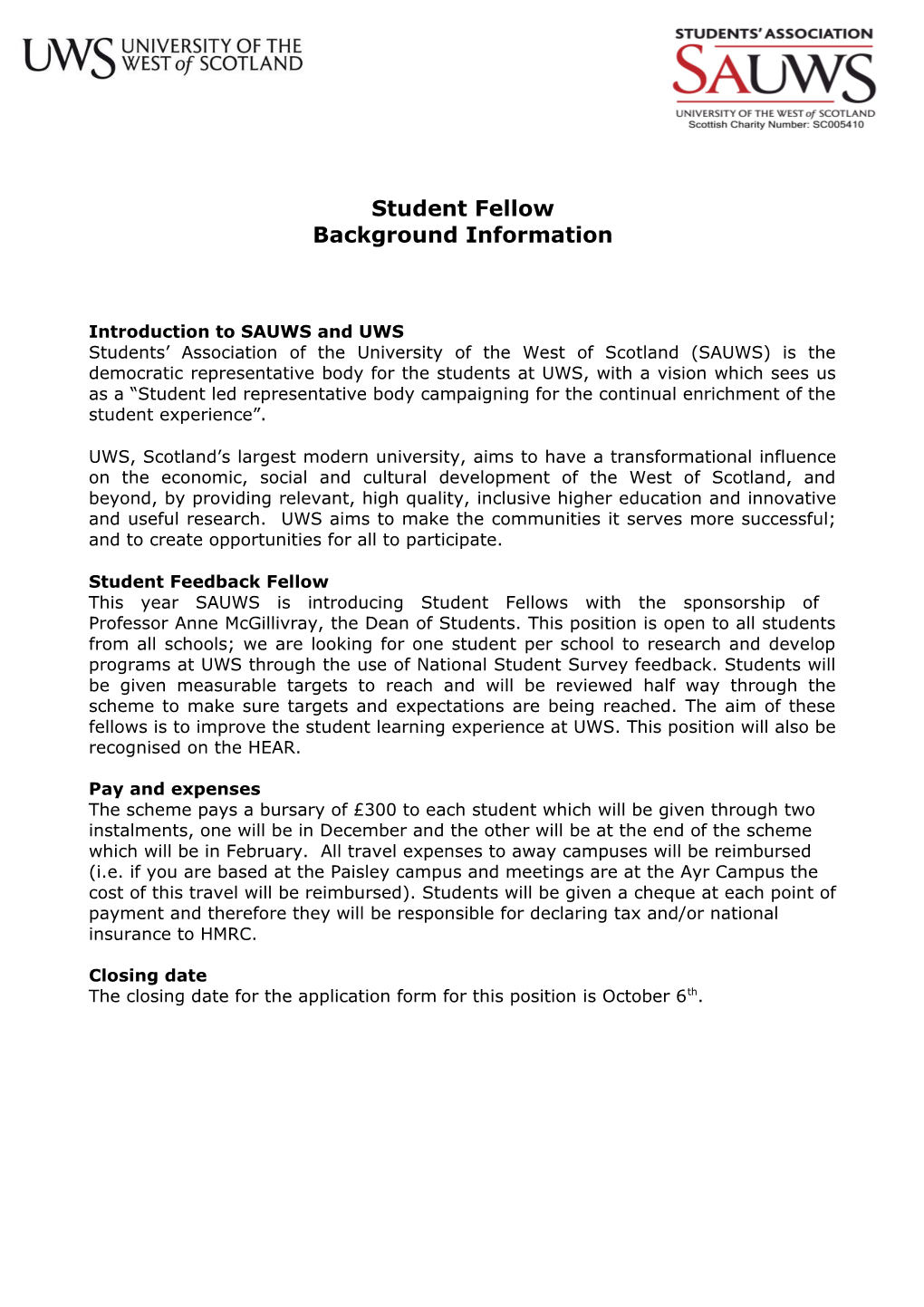 Introduction to SAUWS and UWS