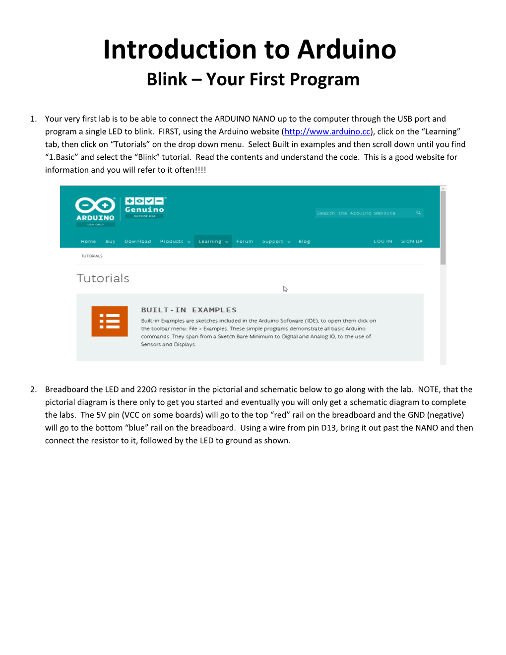 Blink Your First Program