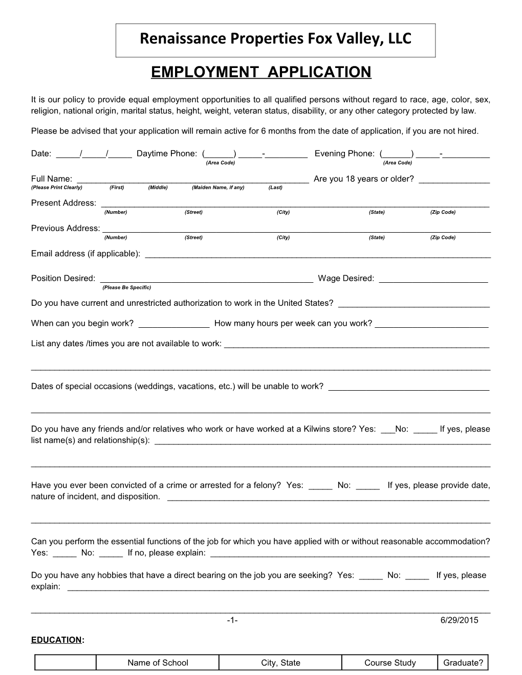 Employment Application s46