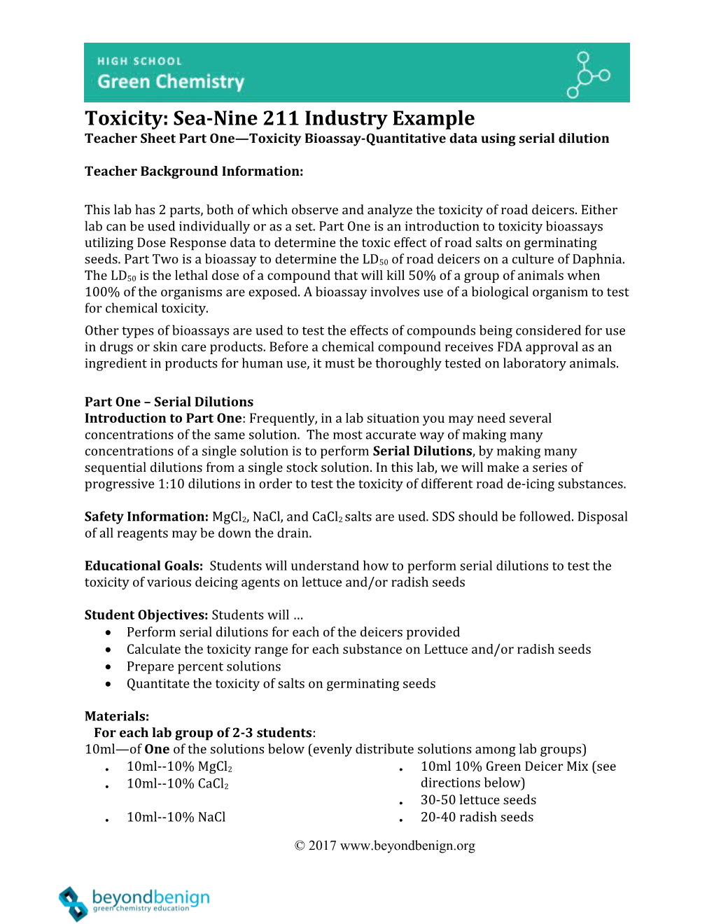 Toxicity: Sea-Nine 211 Industry Example