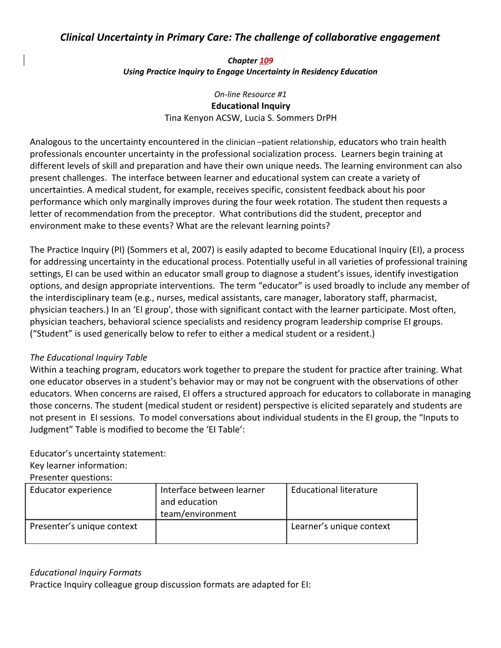 Clinical Uncertainty in Primary Care: the Challenge of Collaborative Engagement