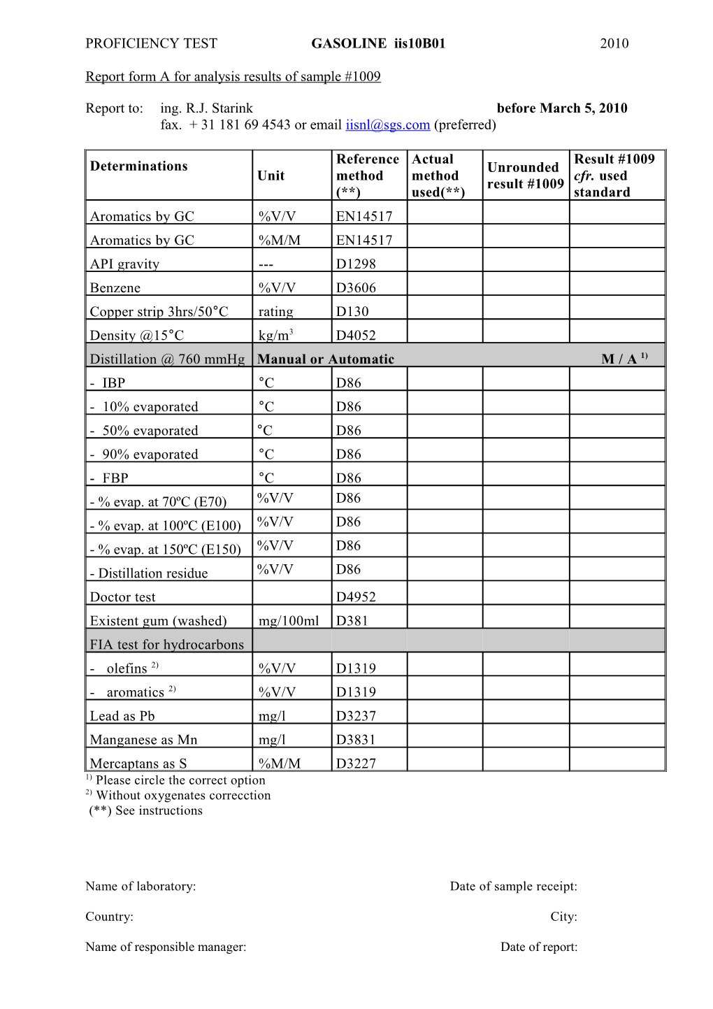 INTERLABORATORY STUDY Styrene Monomer Iis00c06