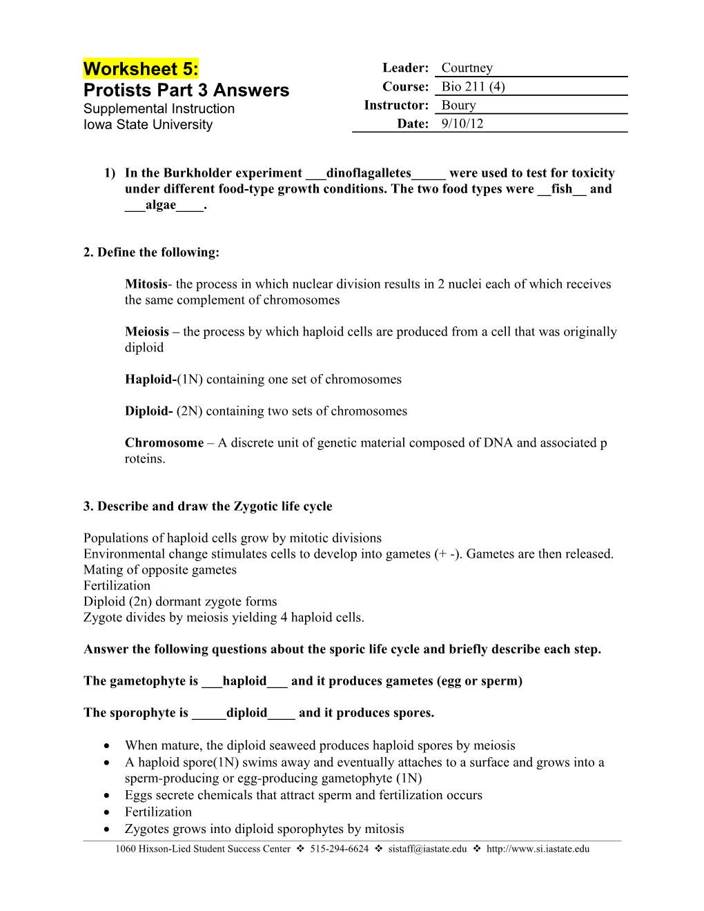 1)In the Burkholder Experiment ___Dinoflagalletes_____ Were Used to Test for Toxicity