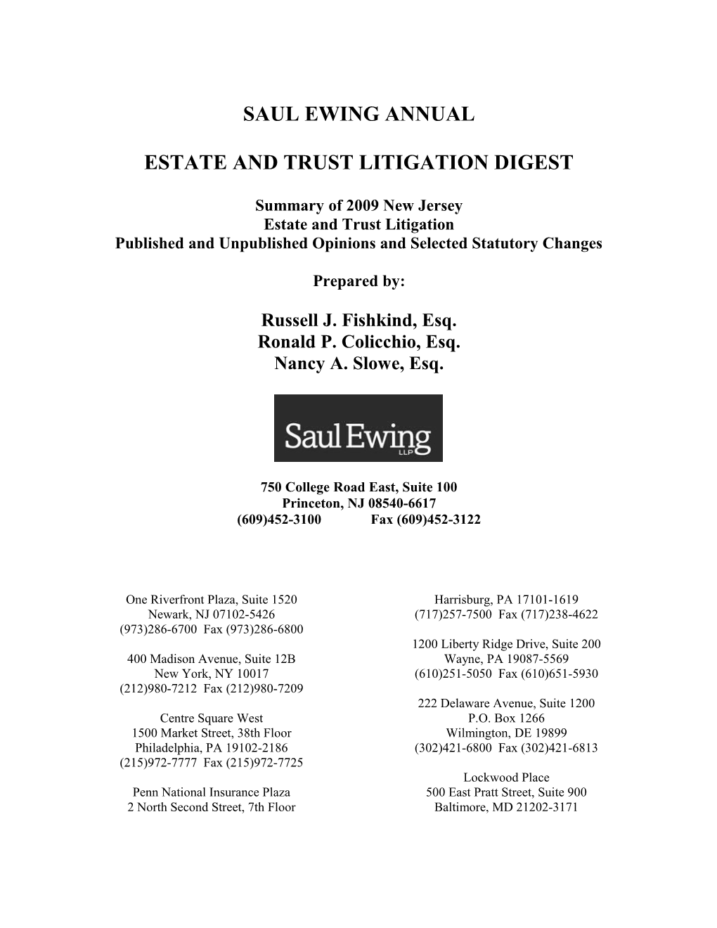Estate and Trust Litigation Digest