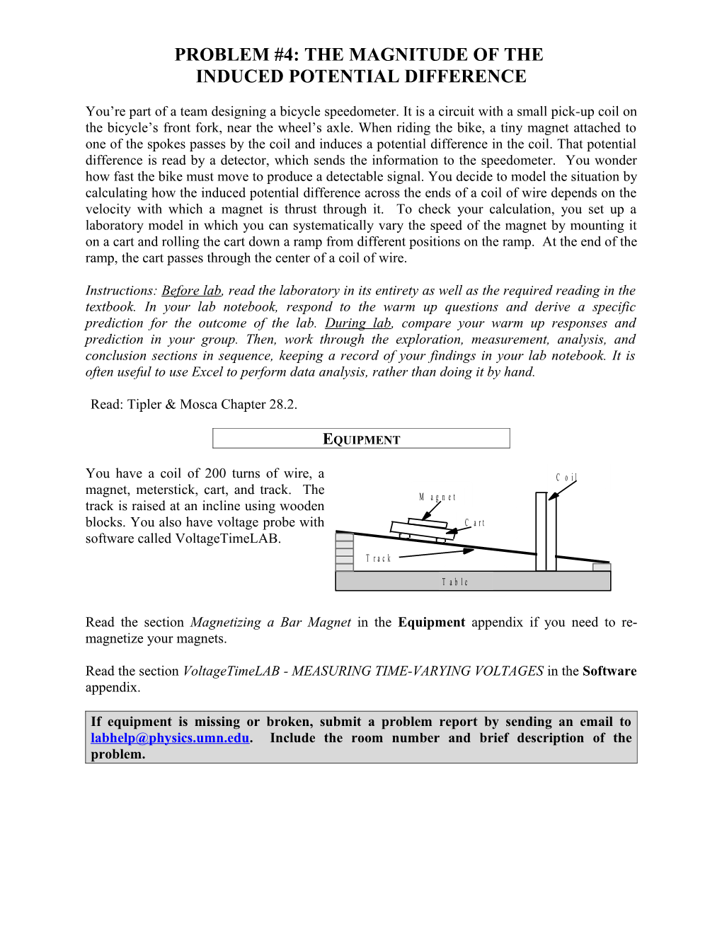 THE MAGNITUDE of the INDUCED POTENTIAL DIFFERENCE 1302Lab6prob4