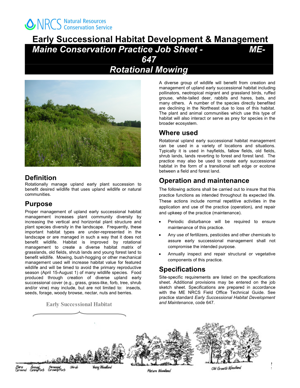 Early Successional Habitat Development & Management