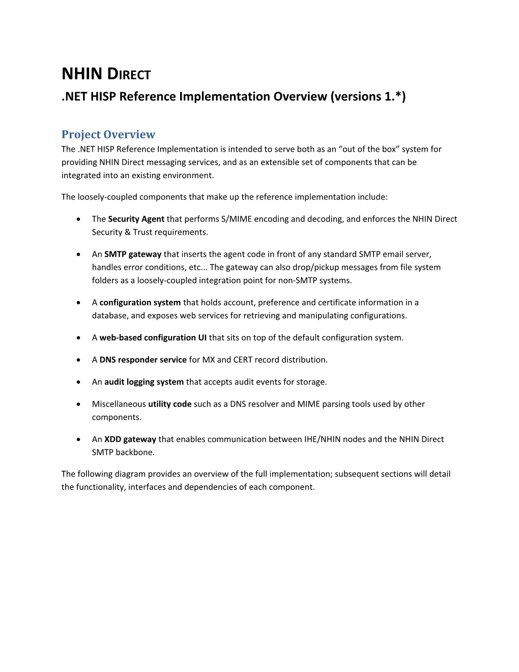 NET HISP Reference Implementation Overview (Versions 1.*)