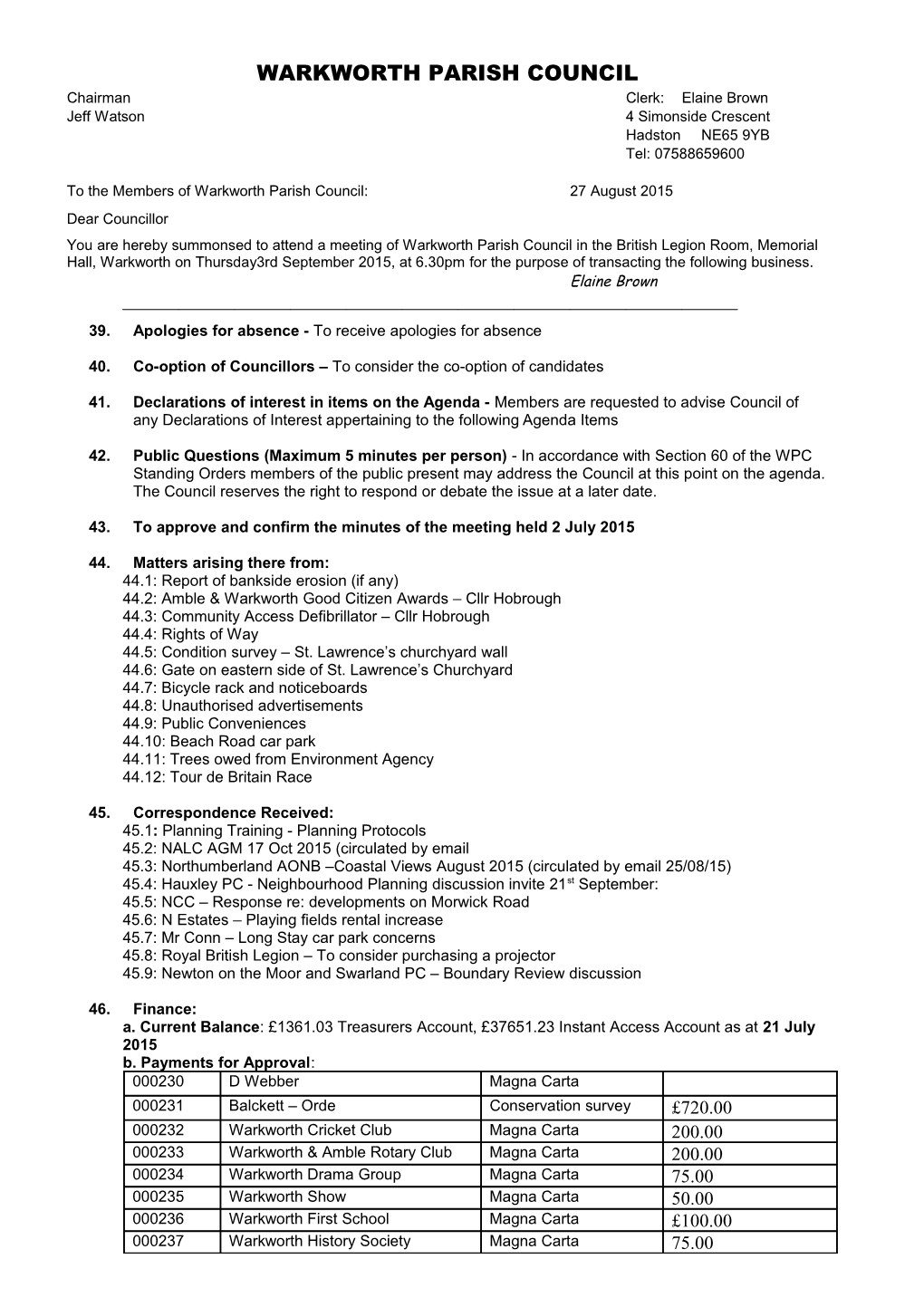 Felton Parish Council s3