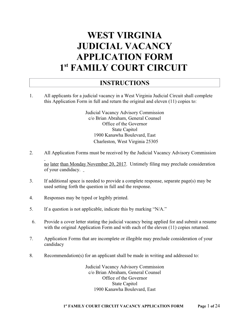 Judicial Vacancy