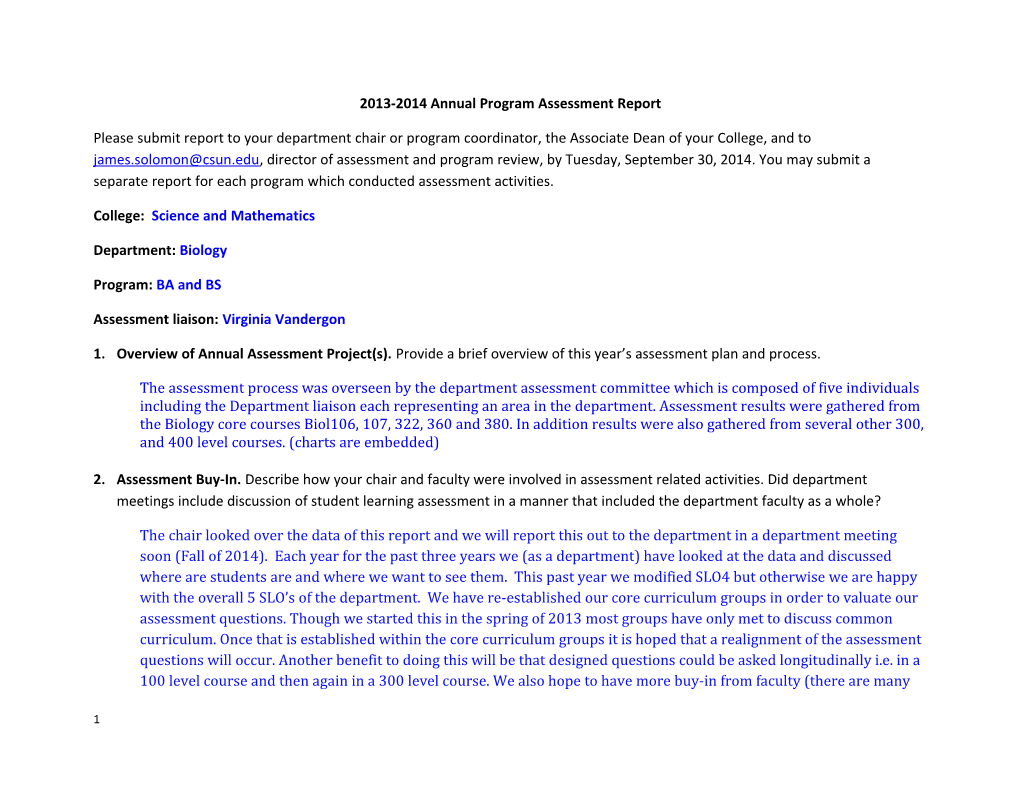 2013-2014 Annual Program Assessment Report s1