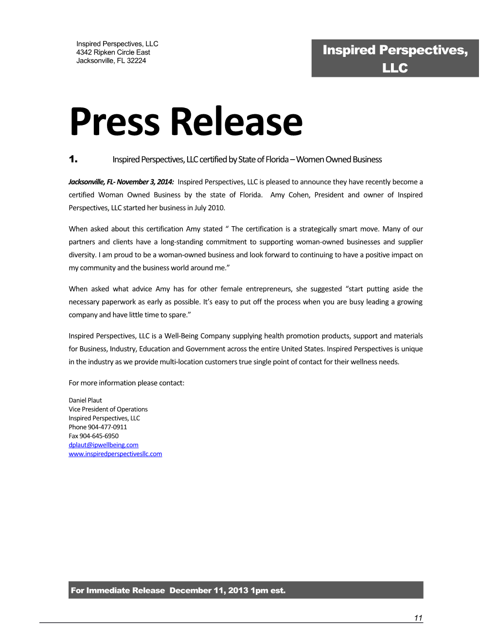 Press Release (Professional Design)