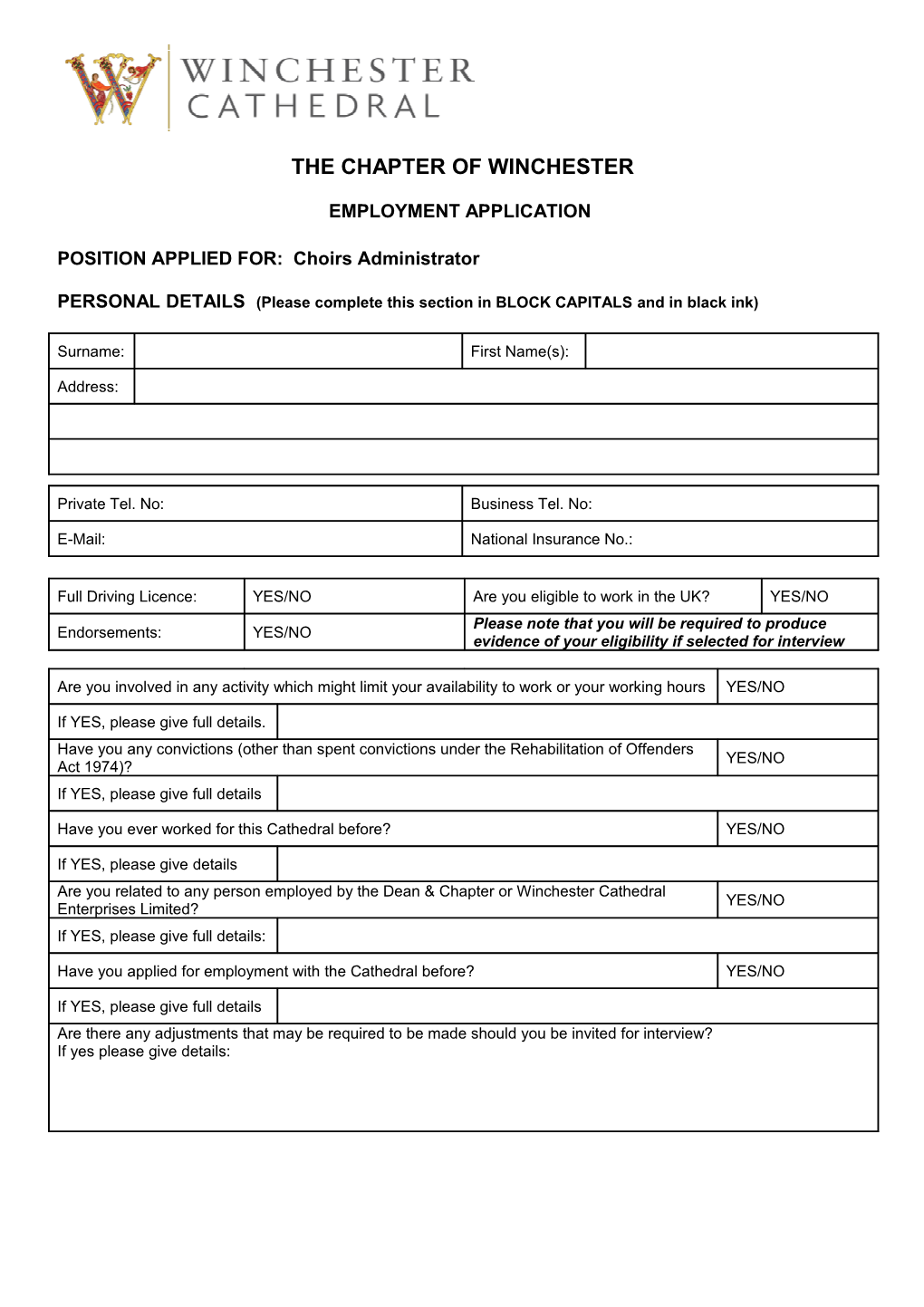Employment Application Form s14
