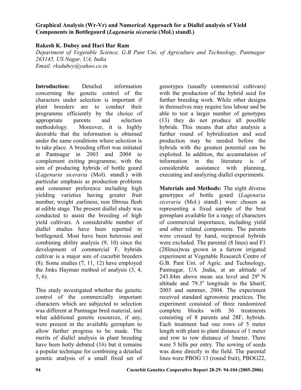 Systematic Studies on the Family Cucurbitaceae of Eastern Bihar s1