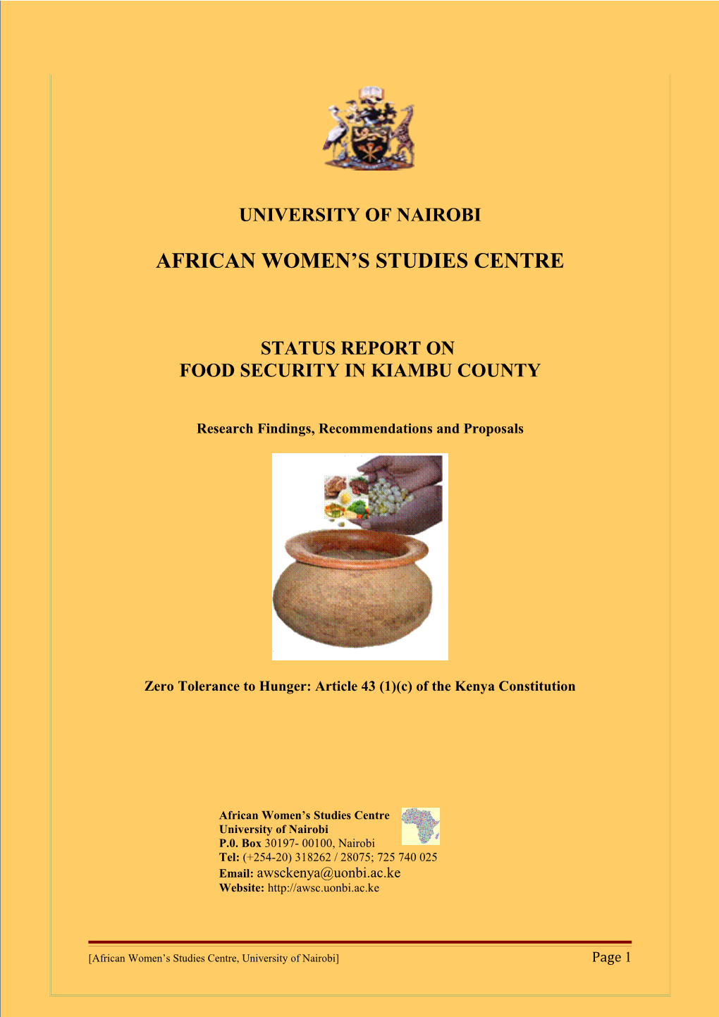 African Women S Studies Centre