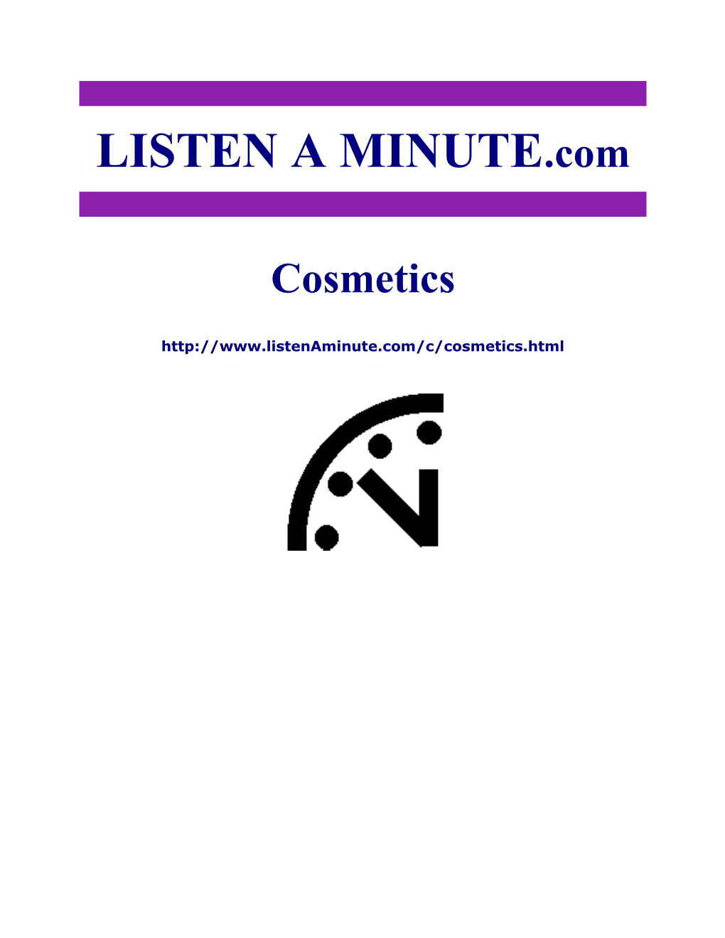 Listen A Minute.Com - ESL Listening - Cosmetics