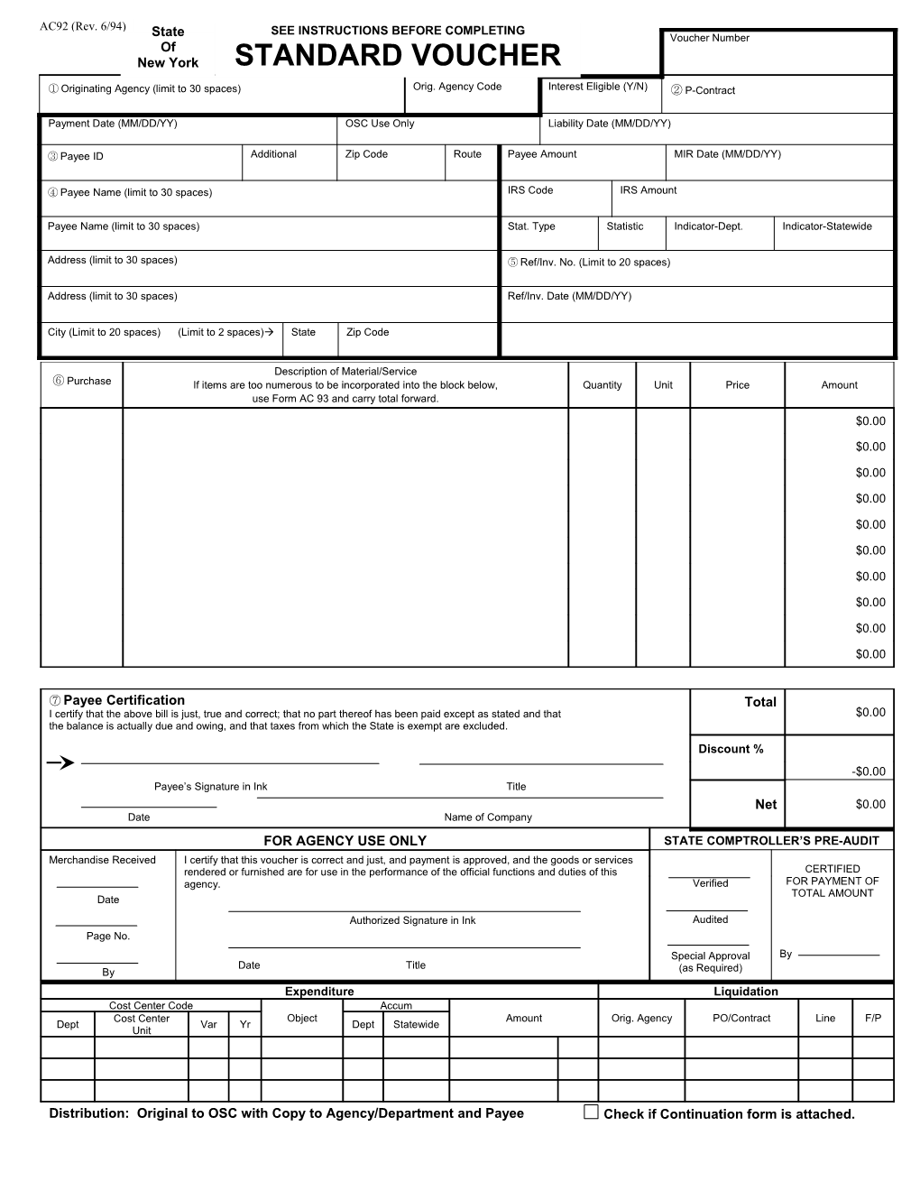 State of New York Travel Voucher s1