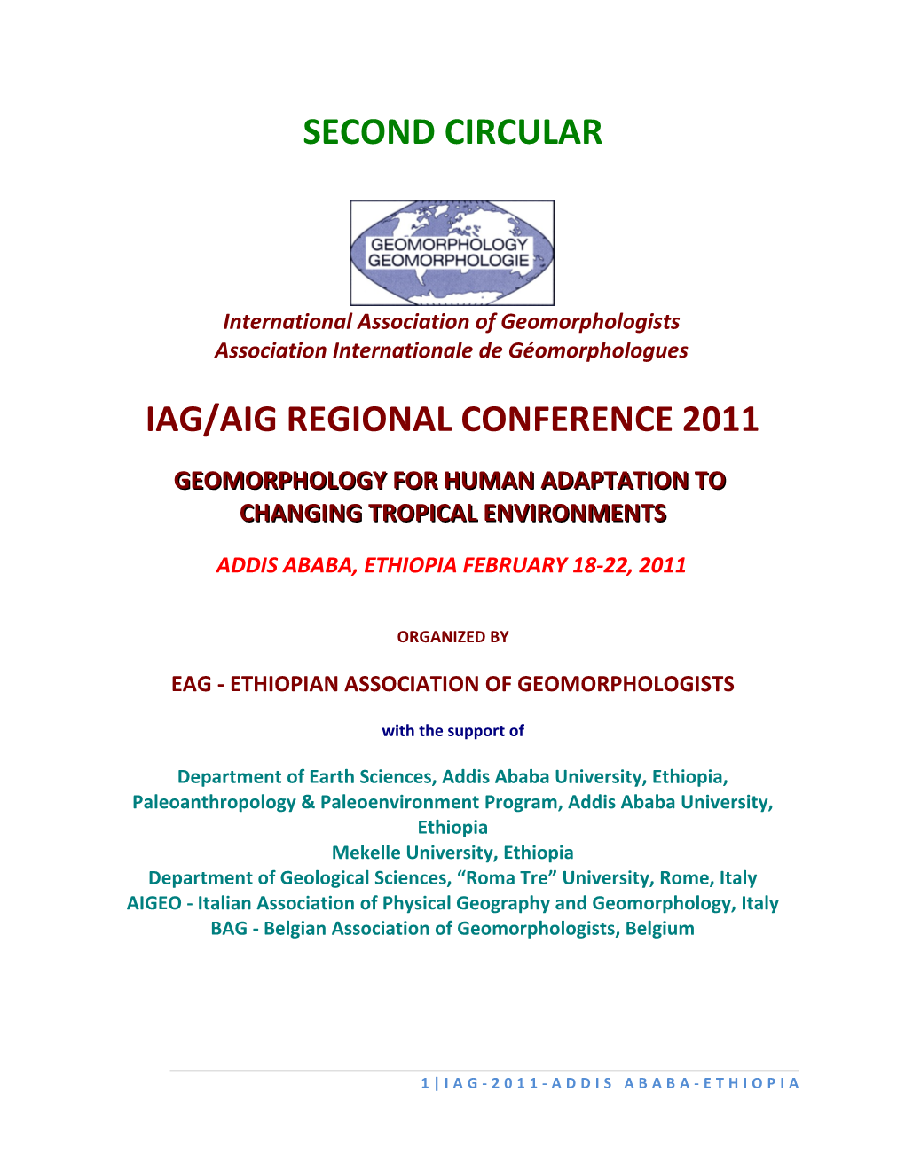 International Association of Geomorphologists