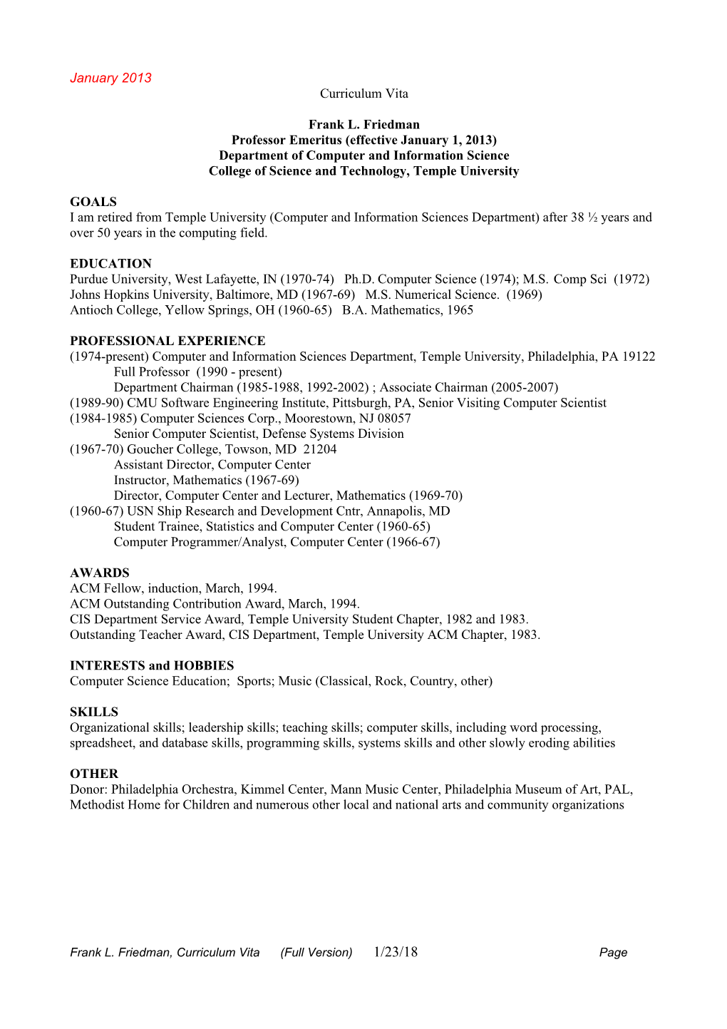 Resume (Long, Temple)