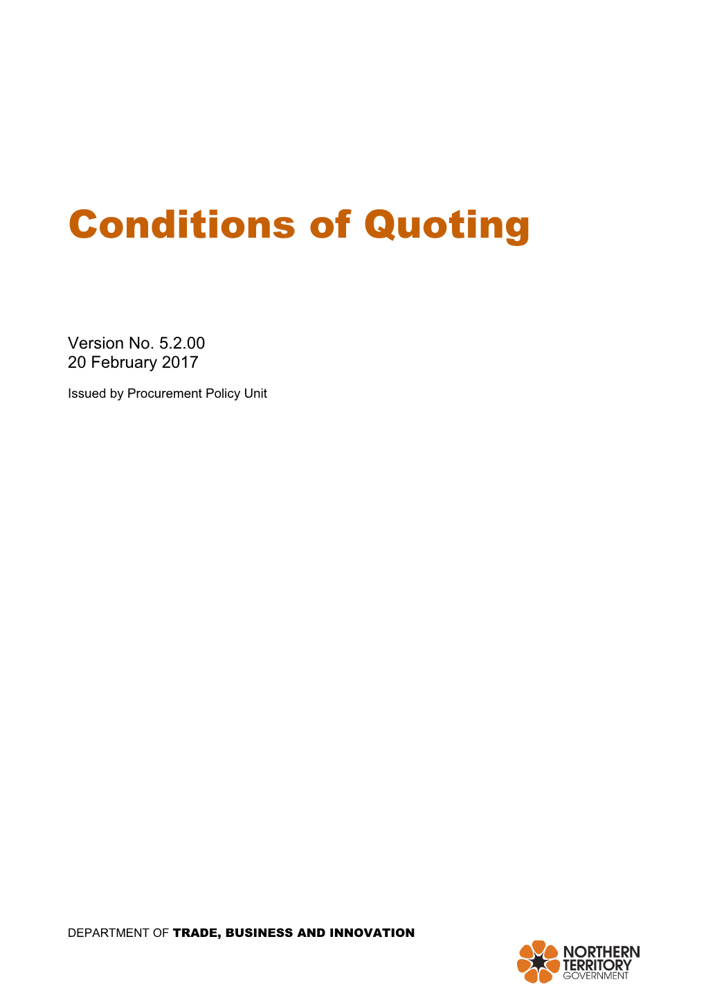 Conditions of Quoting