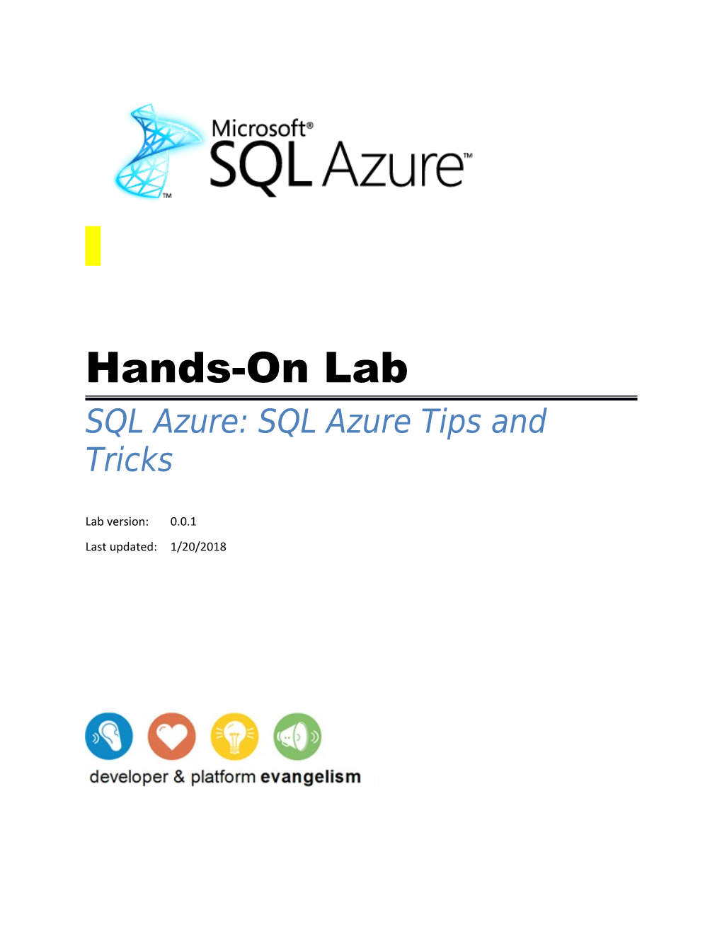 SQL Azure: Tips and Tricks