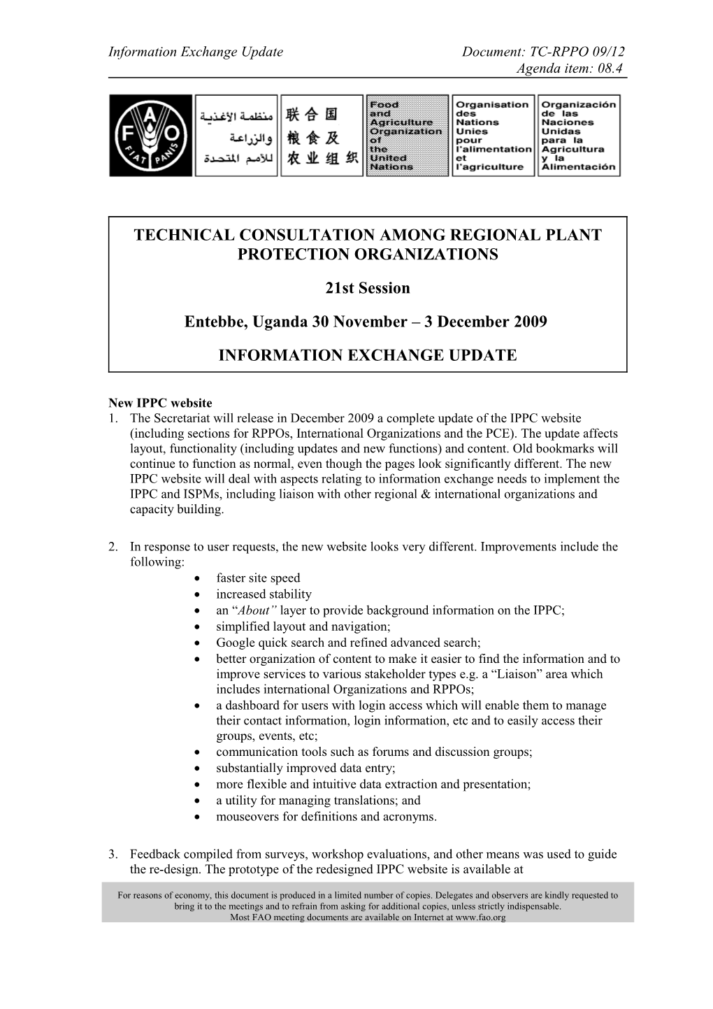 Technical Consultation Among Regional Plant Protection Organizations s1