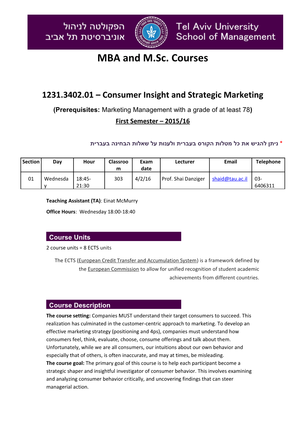 1231.3402.01 Consumer Insight and Strategic Marketing