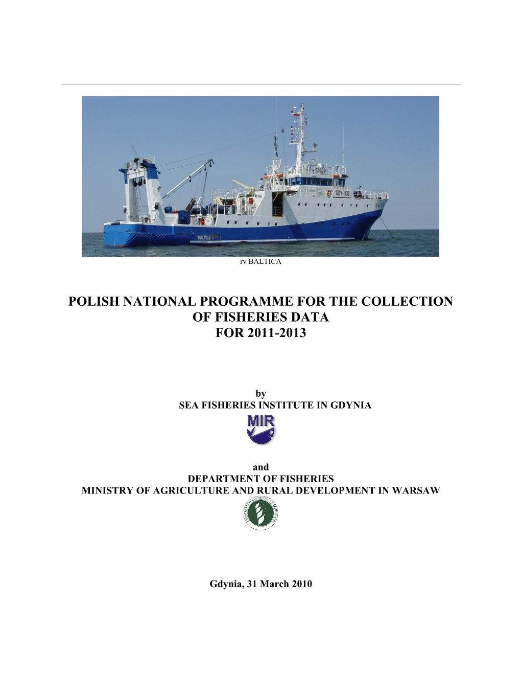 Polish National Programme for the Collection of Fisheries Data