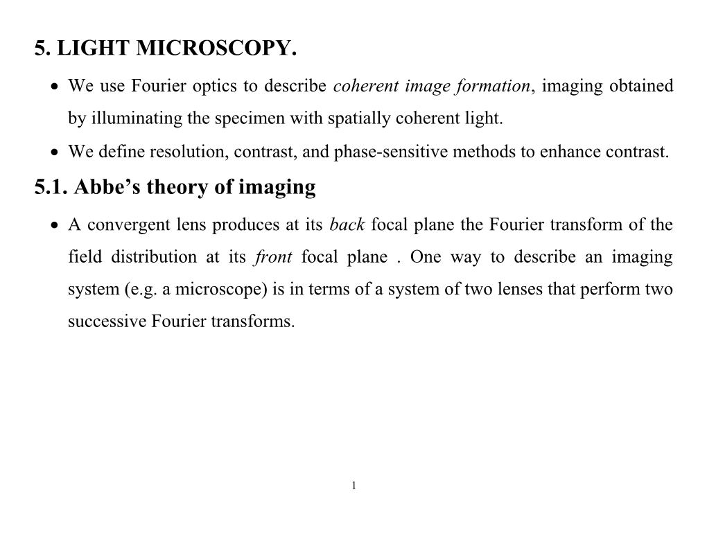 5. Light Microscopy