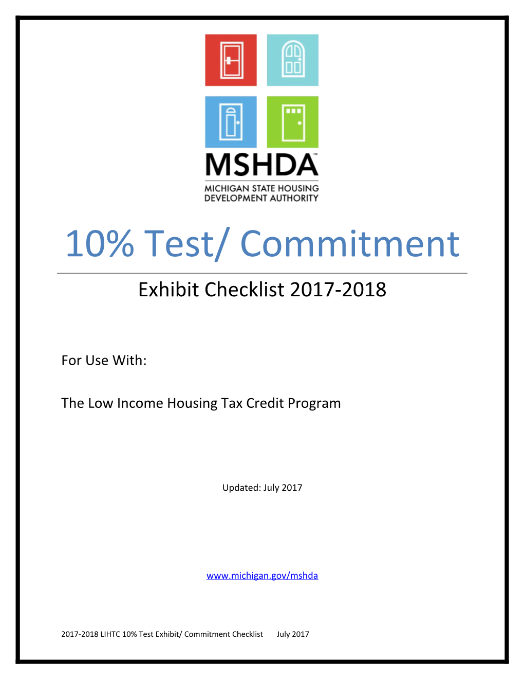 The Low Income Housing Tax Credit Program