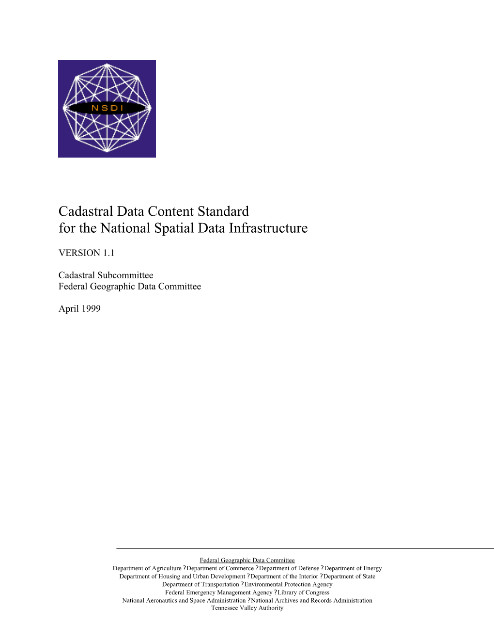 Cadastral Data Content Standard