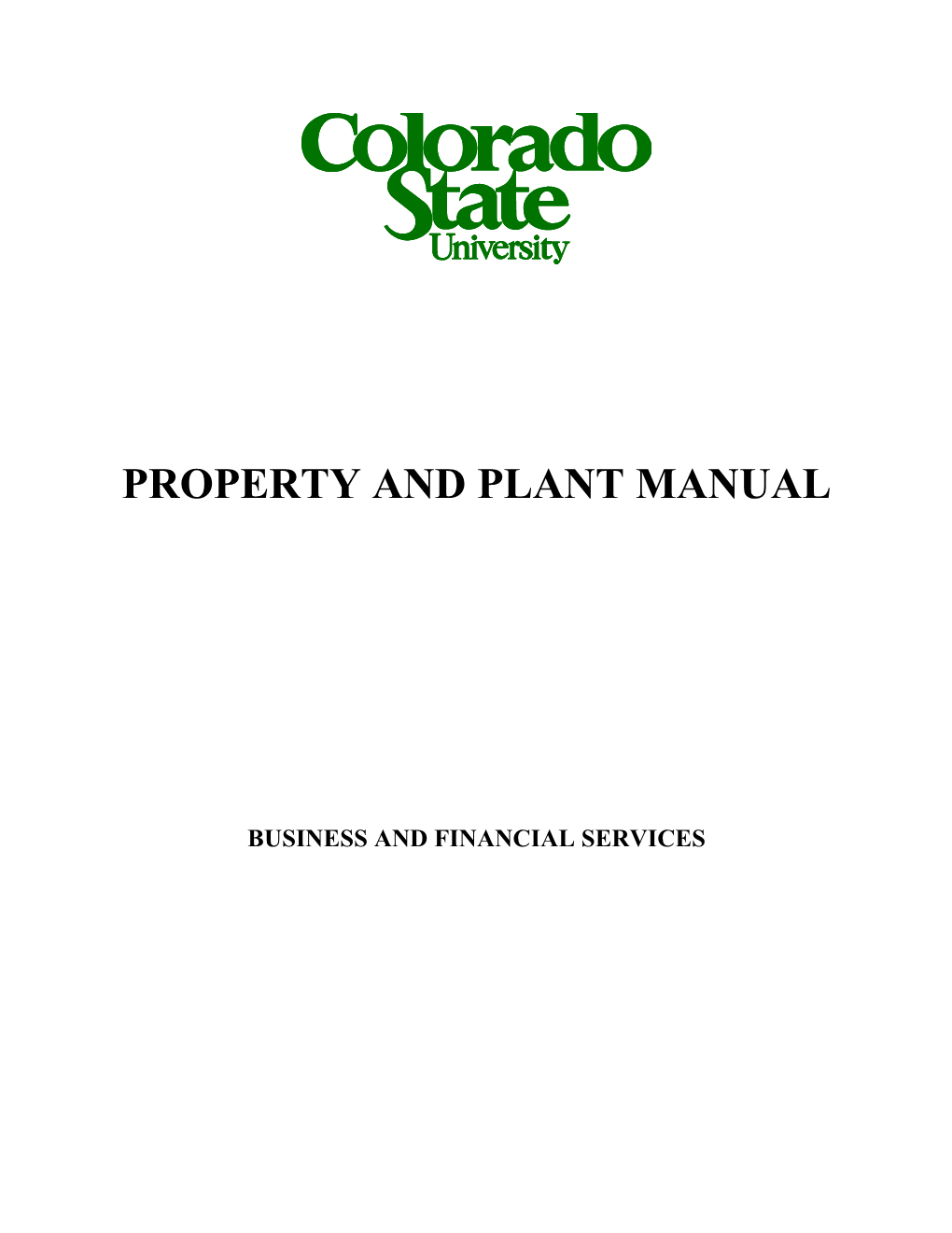 Property and Plant Manual