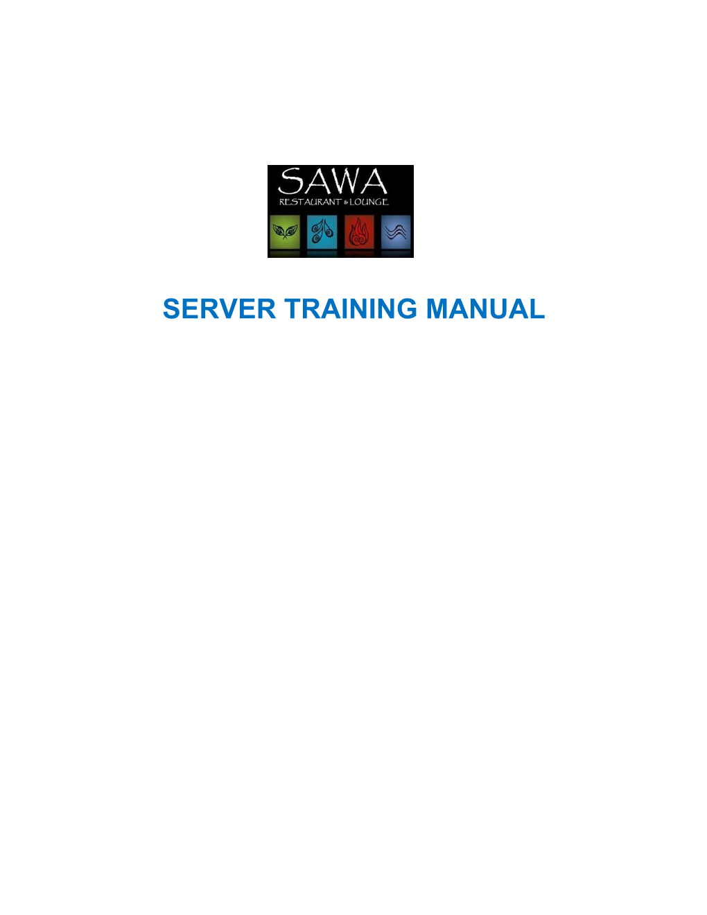 Server Training Manual s1