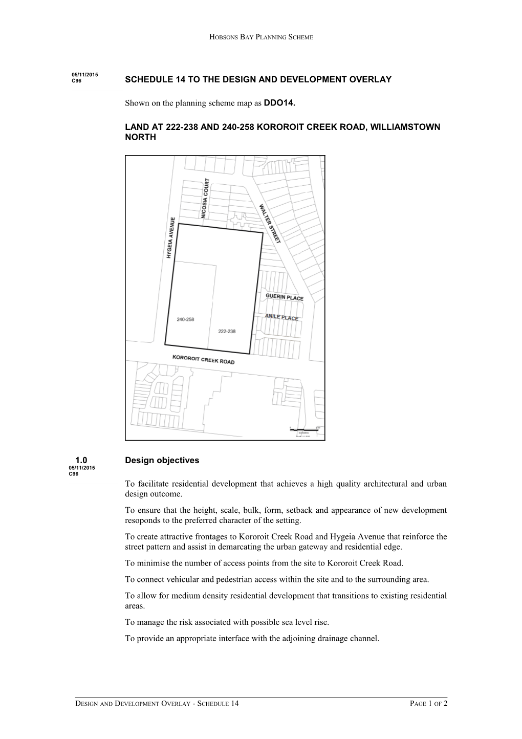 Hobsons Bay Planning Scheme s1