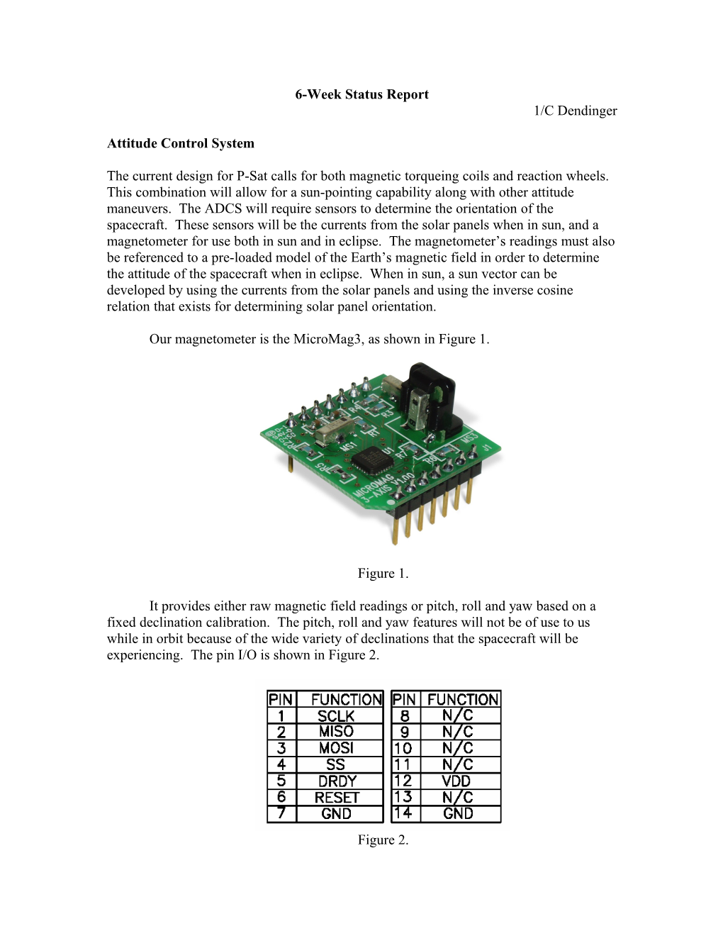 6-Week Status Report