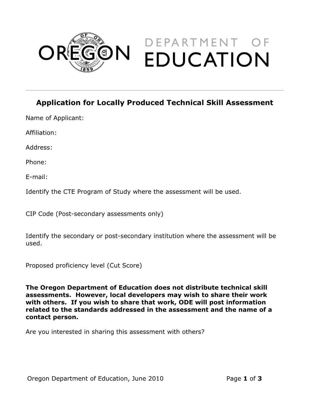 Application for Locally Produced Technical Skill Assessment