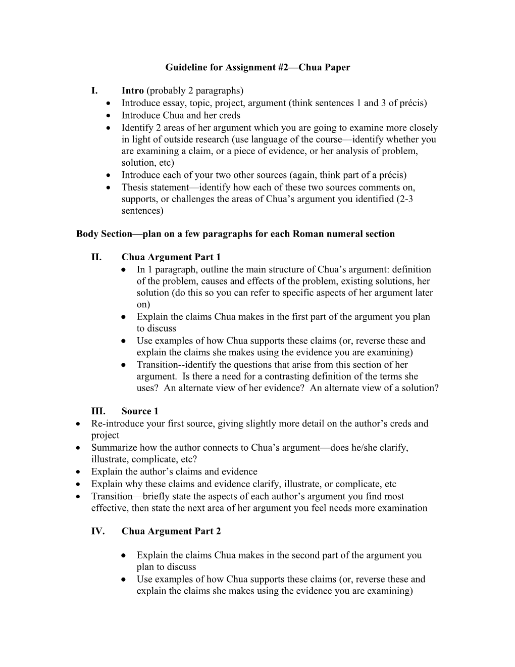 Guideline for Assignment #2 Chua Paper