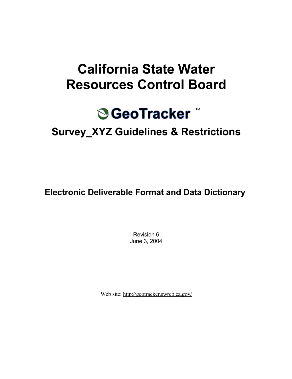 Geotracker Survey XYZ