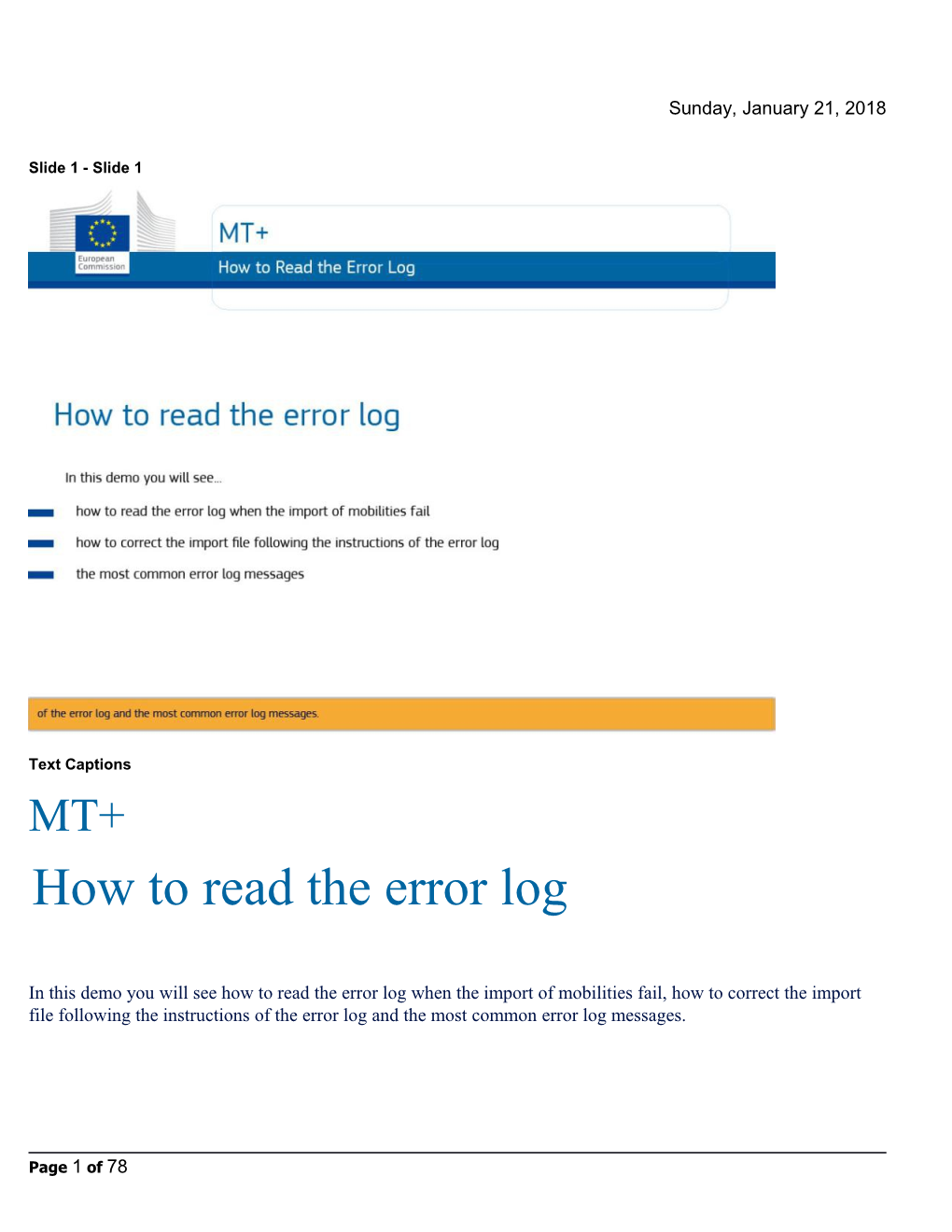 MT Read Error Log Demo-EAC-IT-Support-V0.04