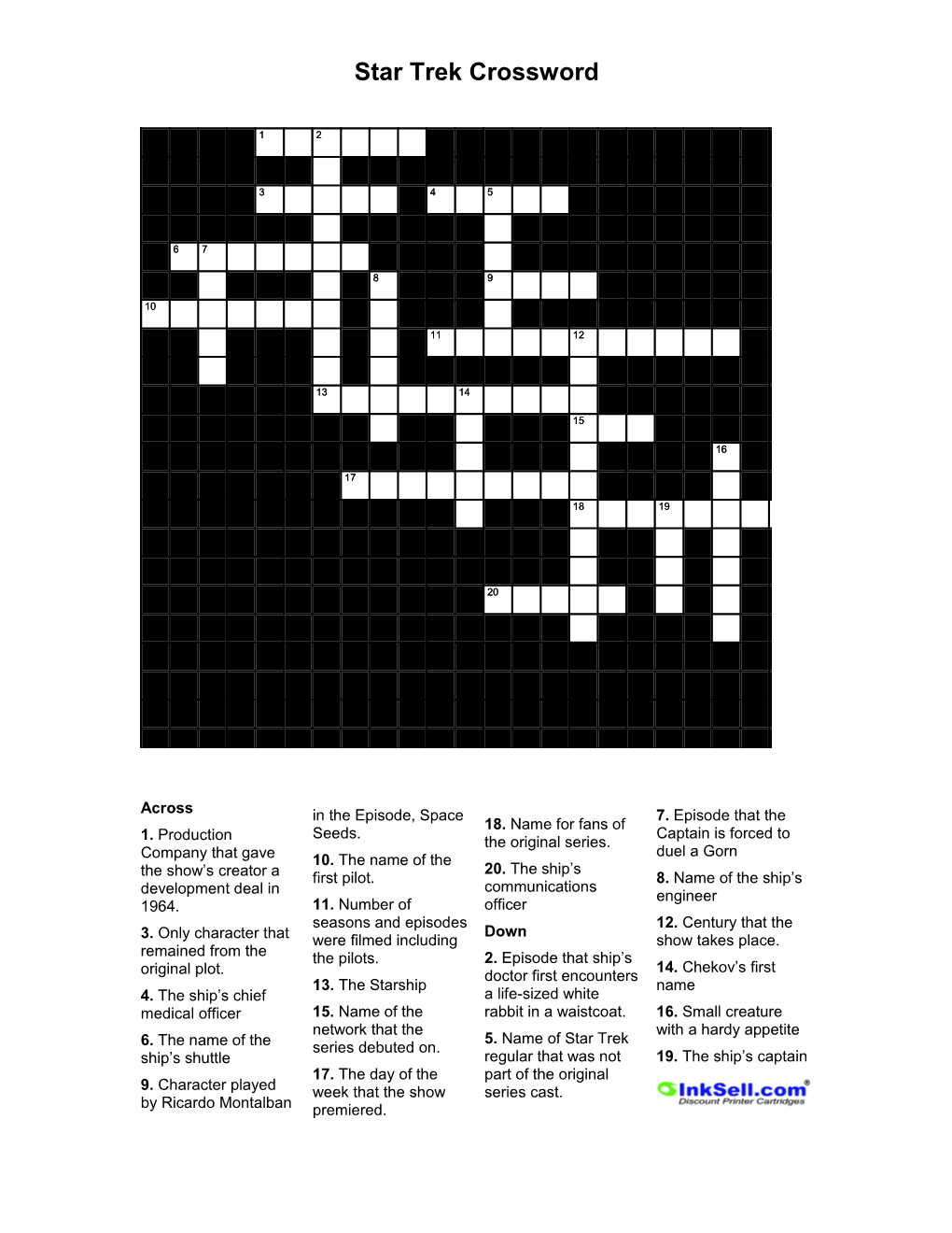 Star Trek Crossword