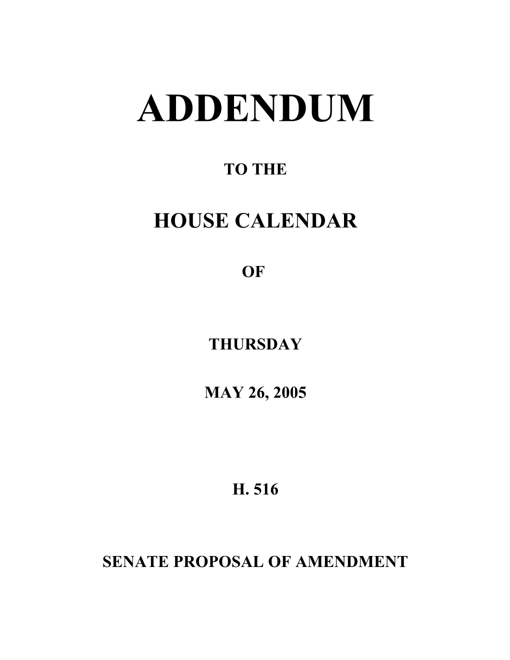 Senate Proposal of Amendment