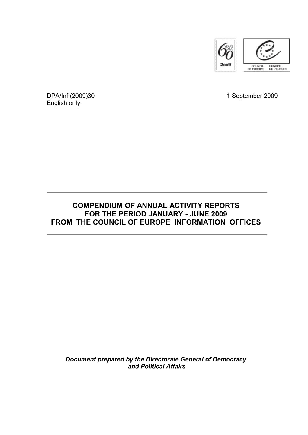 Compendium of Annual Activity Reports