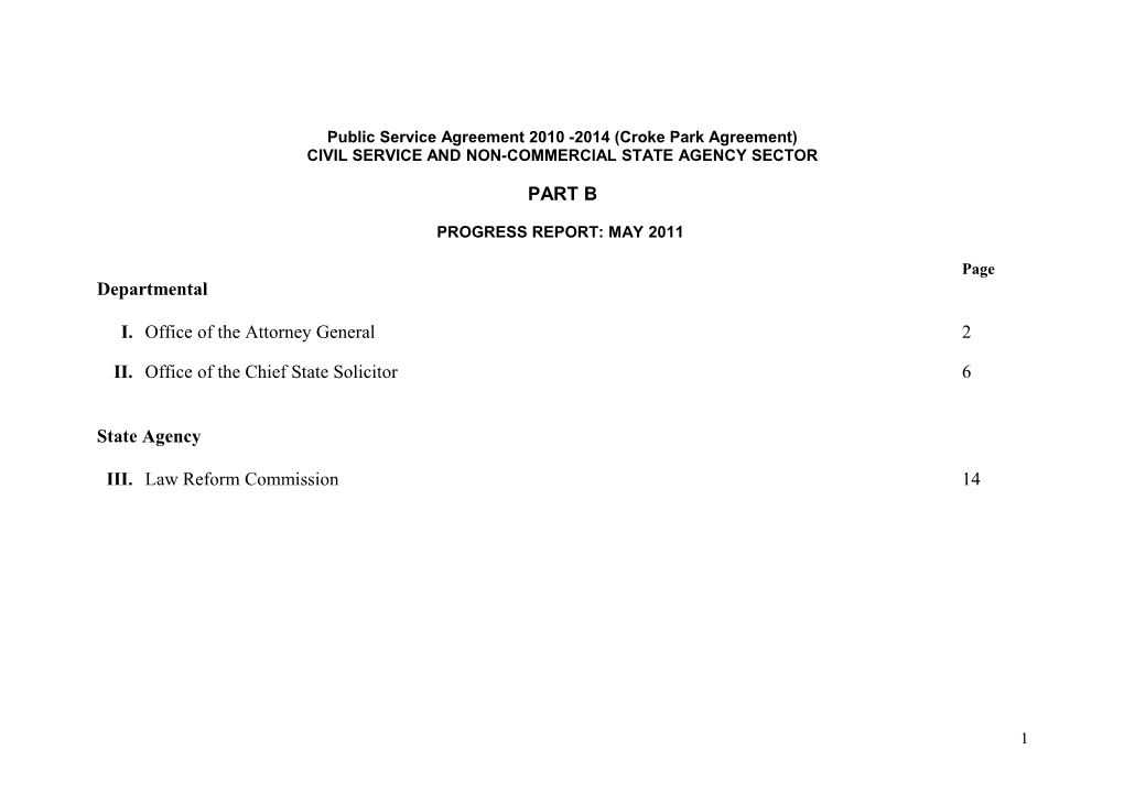 Public Service Agreement 2010-2014 (Croke Park Agreement)