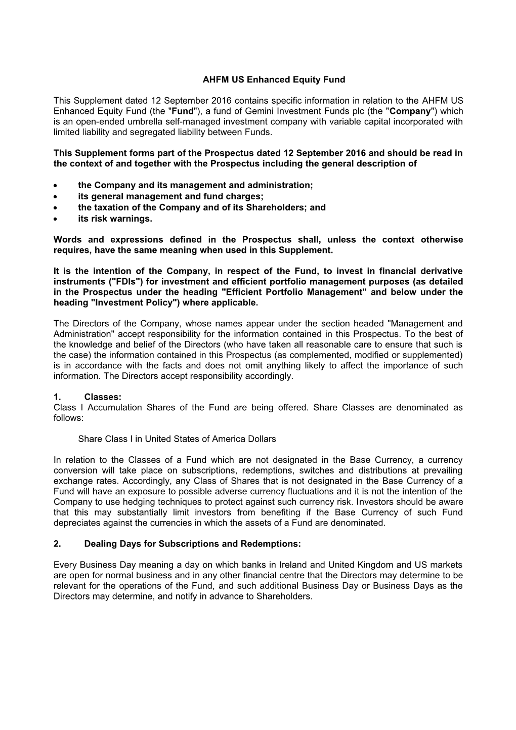 Appendix C AHFM Structured Products Fund