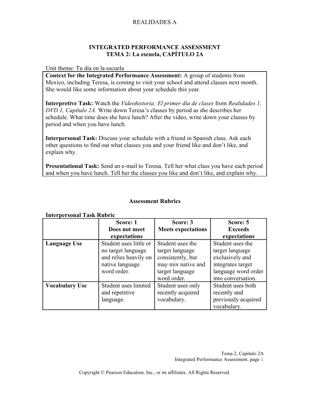 Integrated Performance Assessment