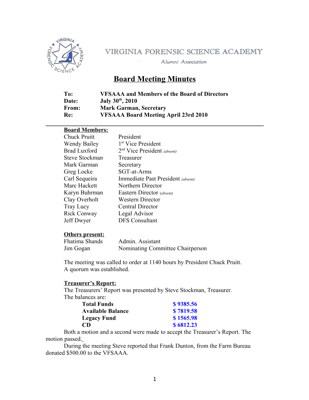 Board Meeting Minutes s13