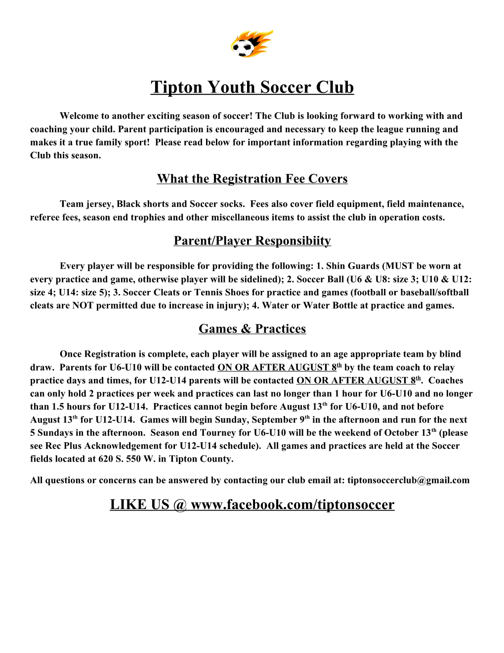 Tipton Youth Soccer Club