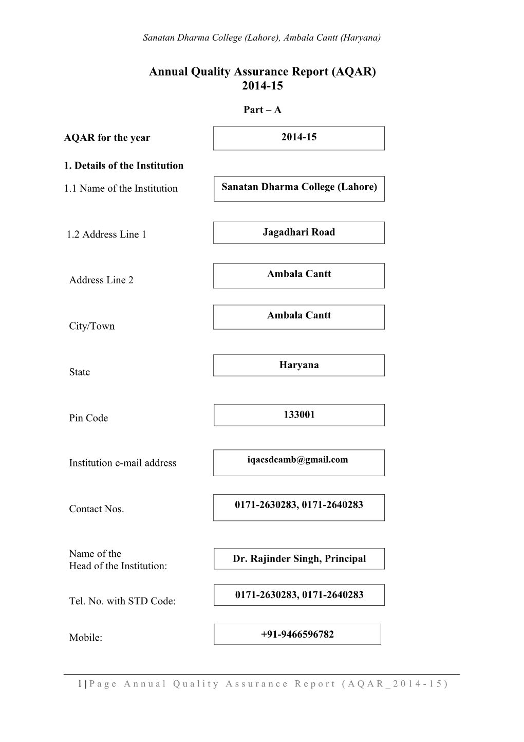 Guidelines for the Creation of The s1