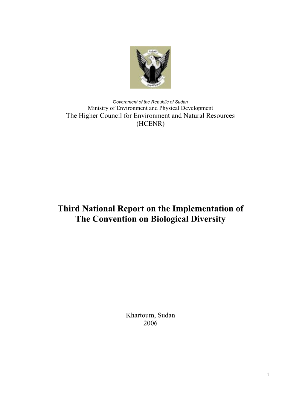 CBD Third National Report - Sudan (English Version)