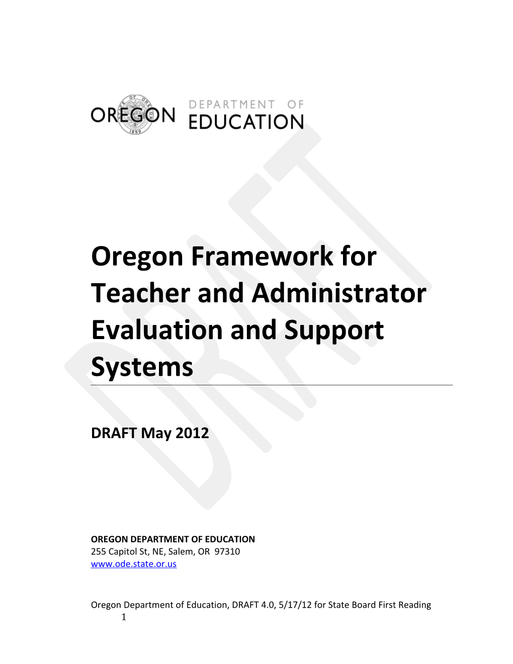 Oregon Framework For