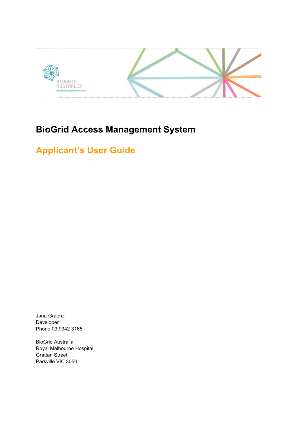 Biogrid Access Request Applicant S User Guide